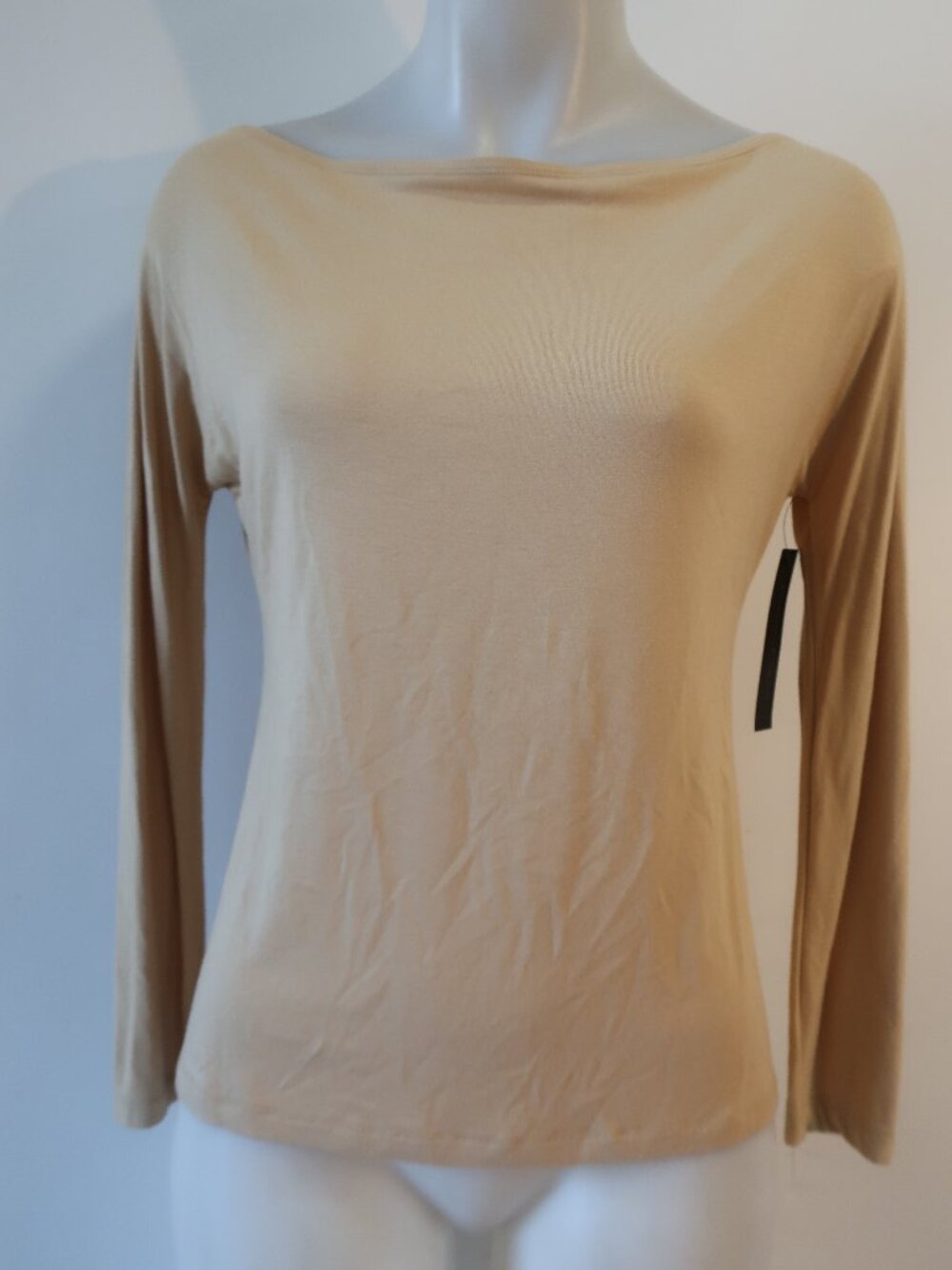 NWT Womens Donna Karan Signature Blonde (Item-202) Boat Neck Jersey Top M